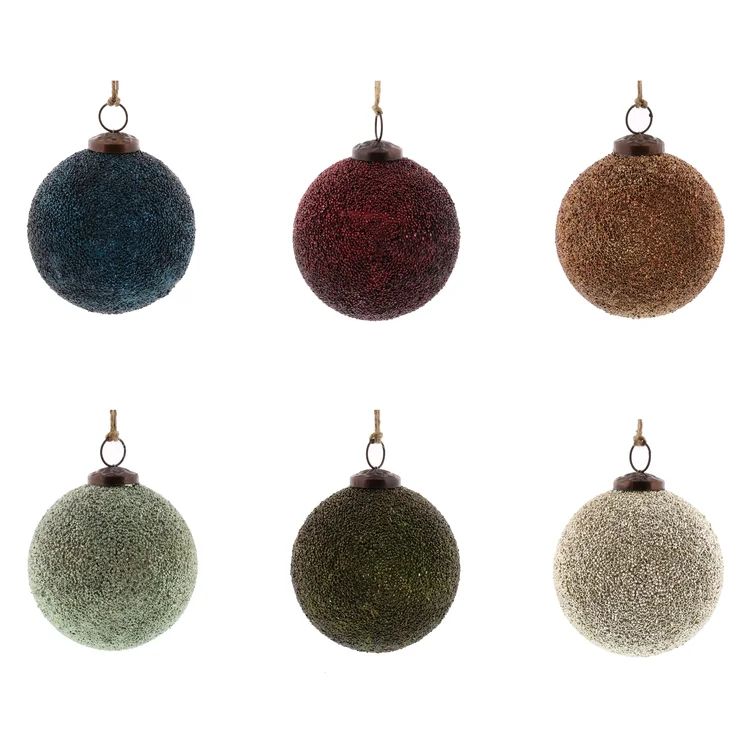 Crystalized Glass Ball Ornament (Set of 6) | Wayfair North America