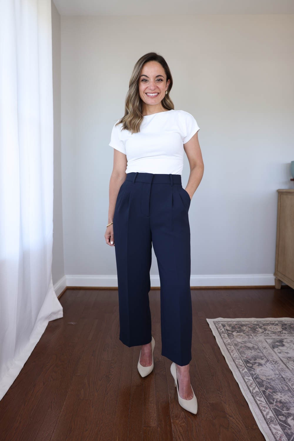 I tested the fit of four different pairs of pants from Aritzia on my 4’10” frame - here’s what I found. 

*Measurements are taken from the size I’m wearing and can increase as sizes go up. I’m wearing a 3.75” heel with all pairs. 

Effortless Crop
Size Worn 
0 should have gone with 00 

Measurements
Rise: 11.5″
Inseam: 24″

Top (Nordstrom): petite xs 
Shoes (Sam Edelman): true to size

#LTKPetite
