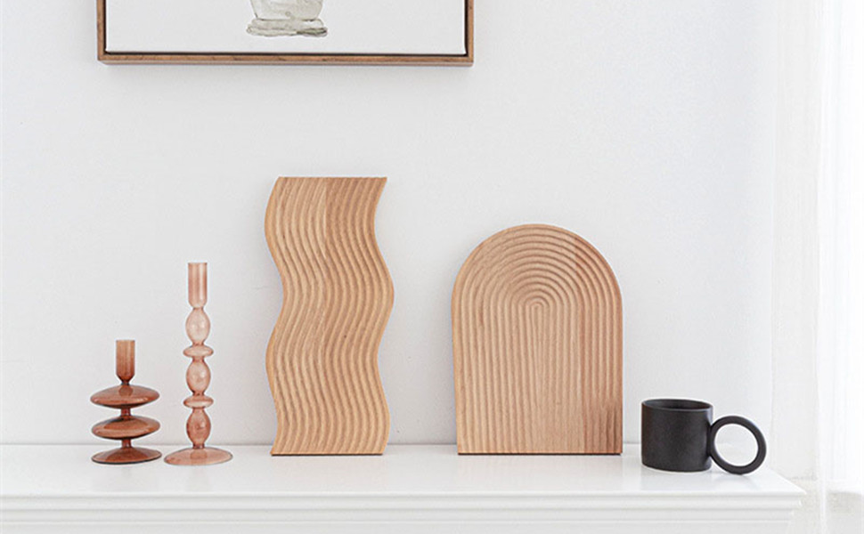 Decorative Wood Cutting Board, Wooden Board for Kitchen/Shelf/Home Decor (Oval) | Amazon (US)