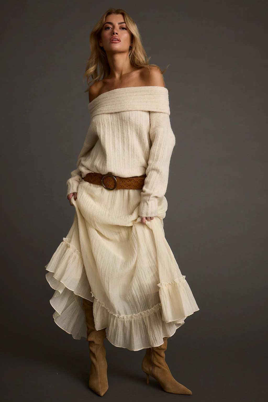 Dahlia Baby Yellow Maxi Skirt | 12th Tribe