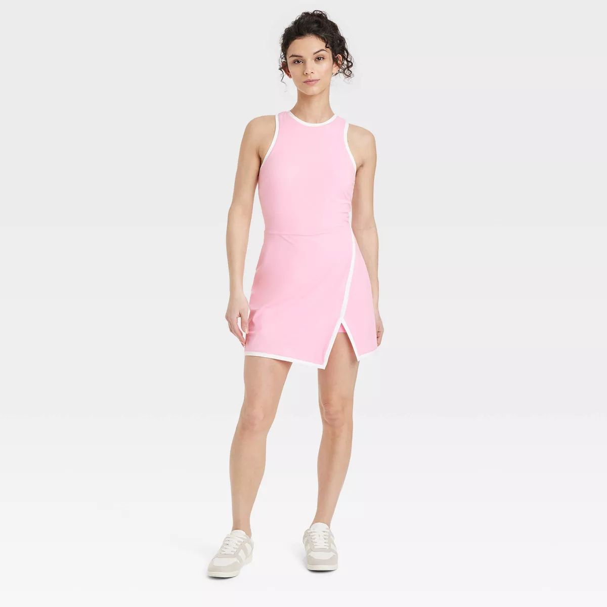 Women's High-Neck Wrap Active Dress - All In Motion™ Pink L | Target