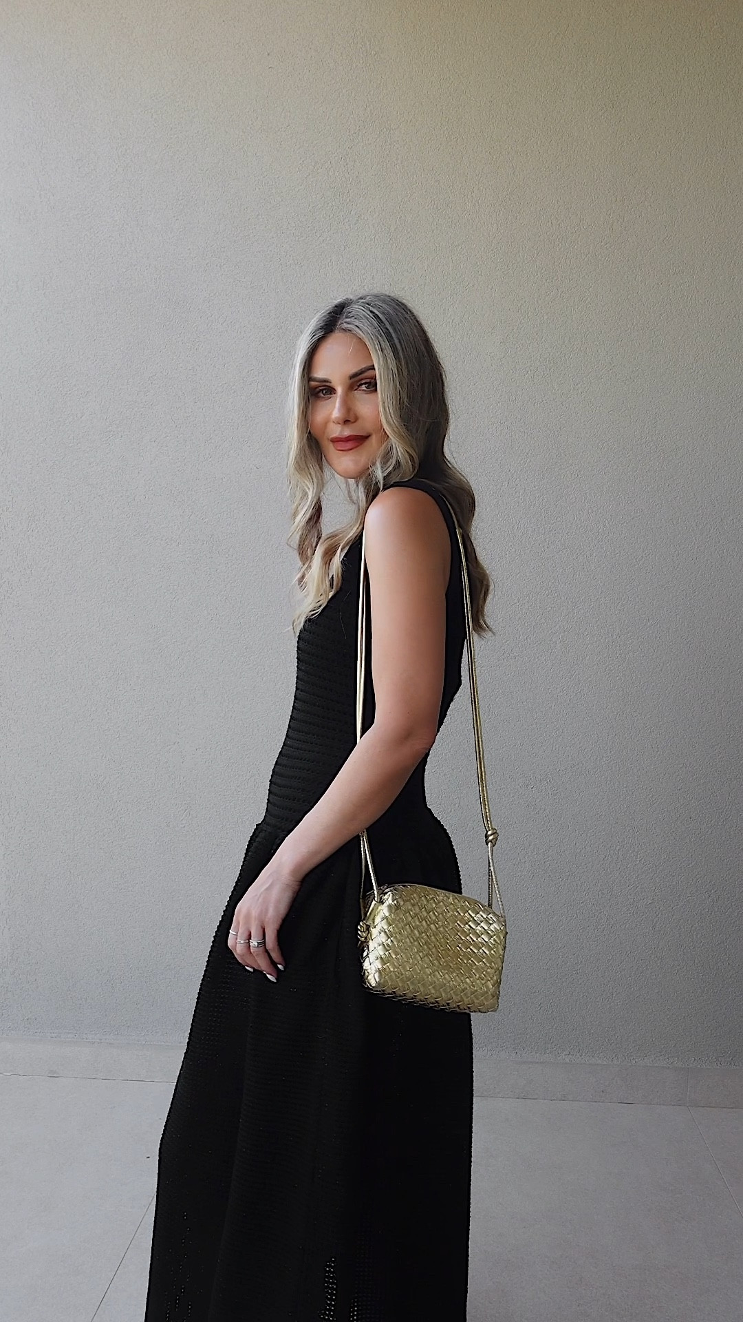 This dress is so lovely for holiday or summer in general. It’s a knitted fabric with a slight sparkle, so cute! I paired with a metallic bag and some golden flip flops.

#LTKsummer #LTKtravel #LTKeurope