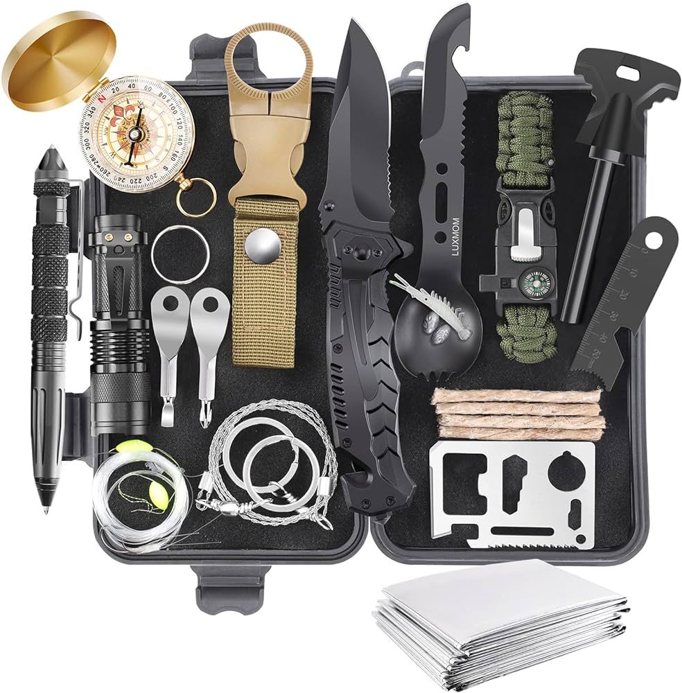 LUXMOM Survival Kit and First Aid Kit, 142Pcs Professional Survival Gear and Equipment with Molle... | Amazon (US)