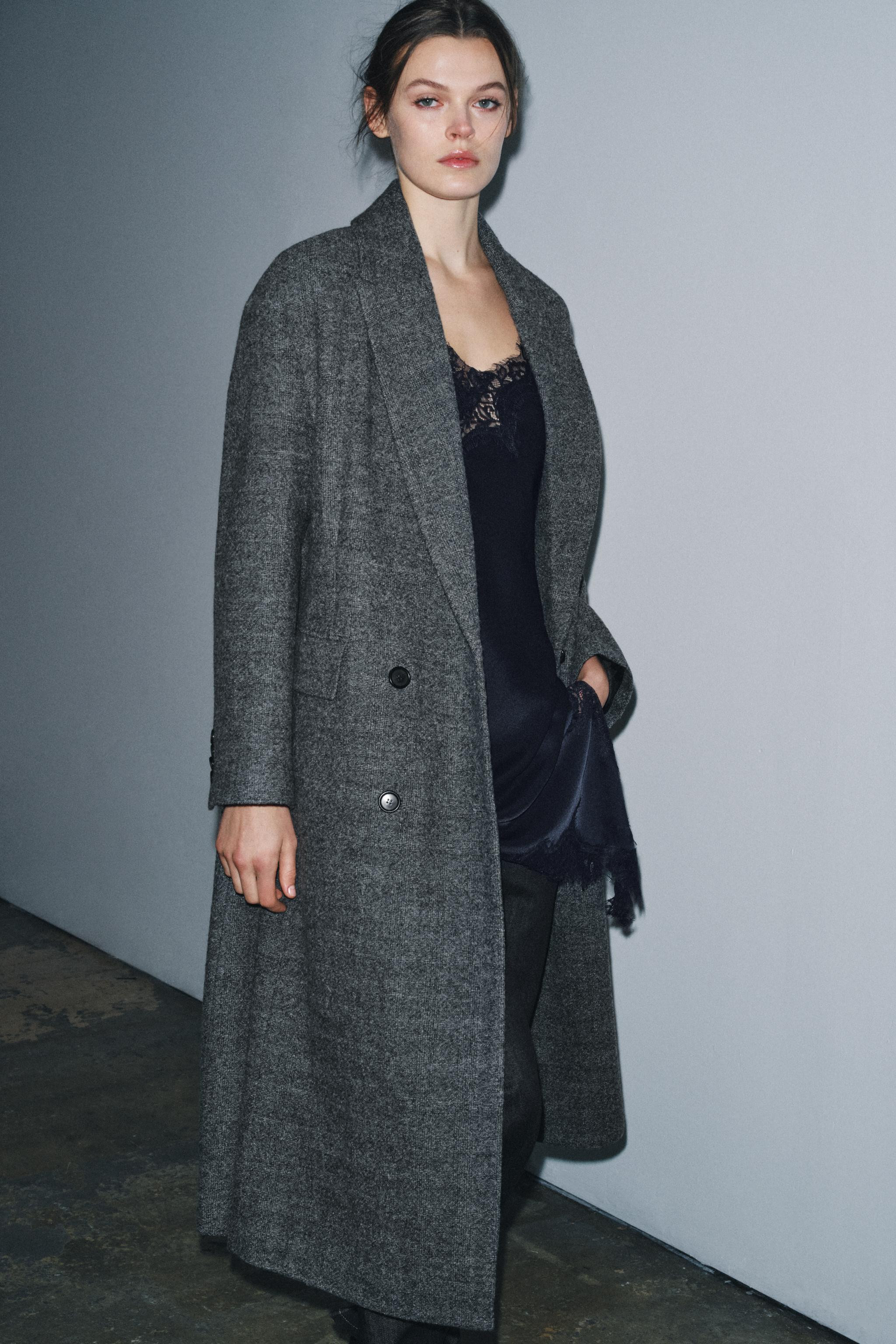 100% WOOL PLAID COAT ZW COLLECTION LIMITED EDITION | Zara US