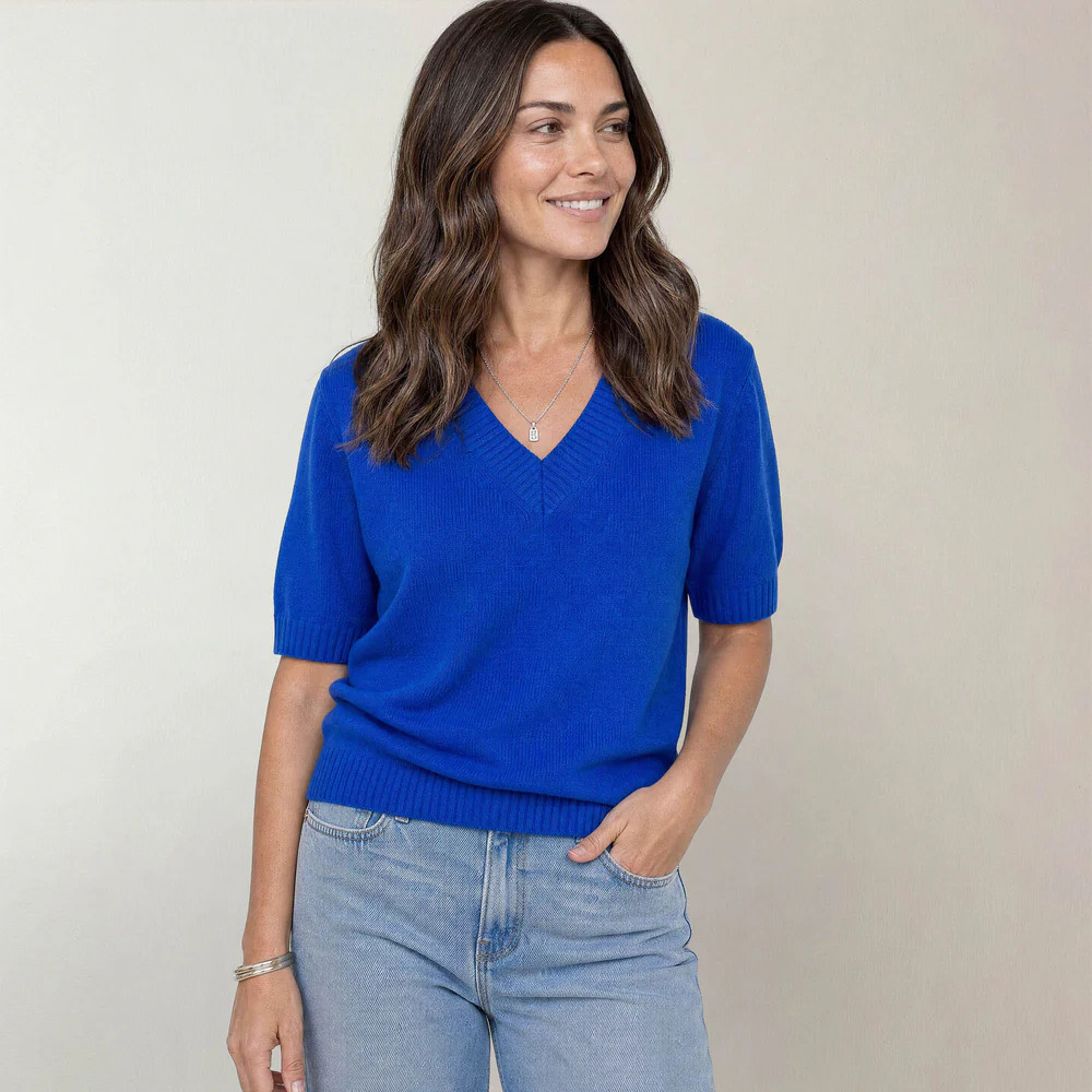 The Arla Cashmere Blend V-Neck | Marame