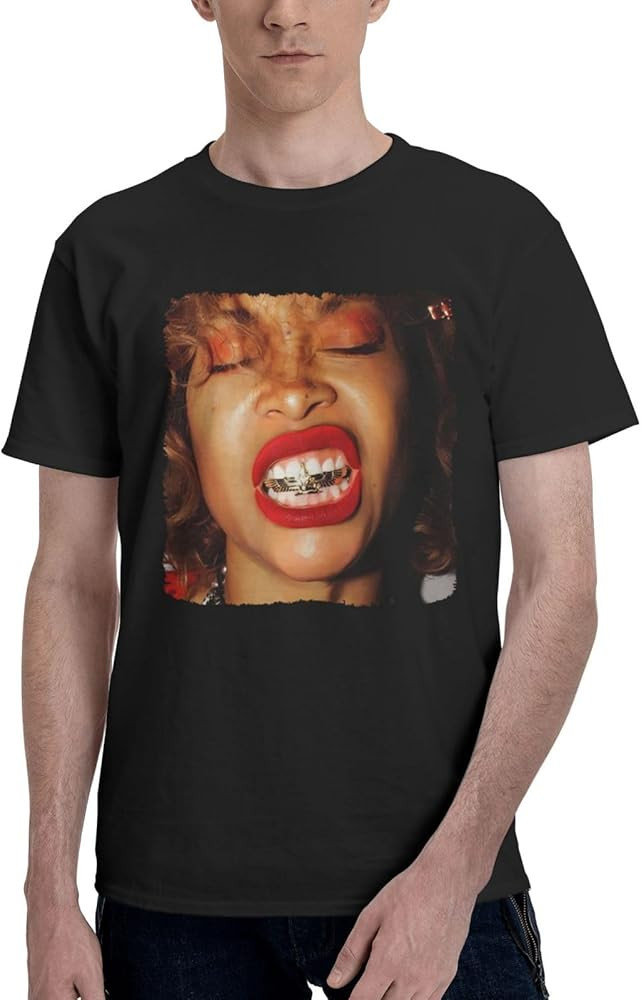 Erykah Badu T Shirt Man's Summer Casual Crew Neck Tee Fashion Soft Short Sleeve Clothes | Amazon (US)
