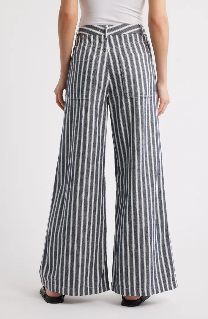 Zoe Relaxed Fit Wide Leg Linen & Cotton Pants | Nordstrom Rack