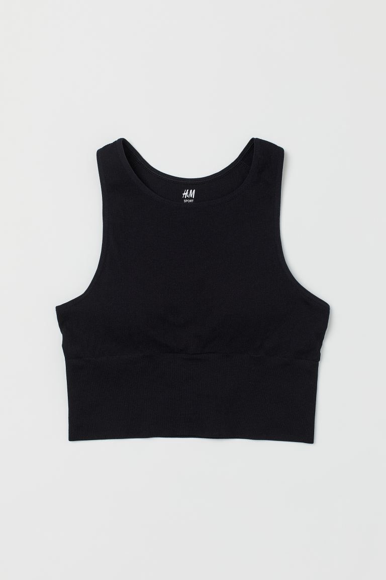 Racerback sports bralette with light support, suitable for low-intensity workouts. Fast-drying, d... | H&M (US + CA)