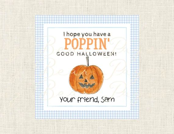 Watercolor Halloween Tags / Kids Tags for Halloween Treat Bags | Etsy (US)