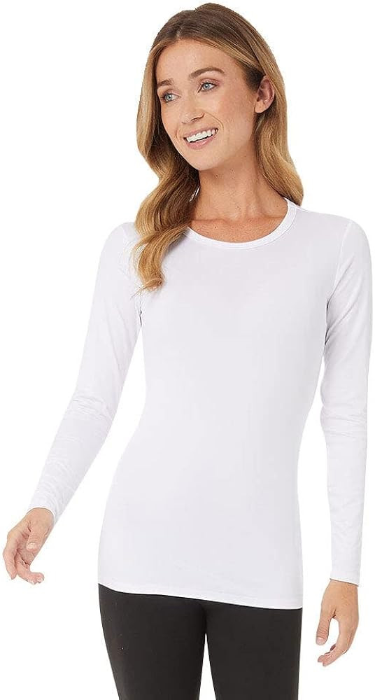32 Degrees Women's Lightweight Baselayer Crew Top | Long Sleeve | Form Fitting | 4-Way Stretch | ... | Amazon (US)