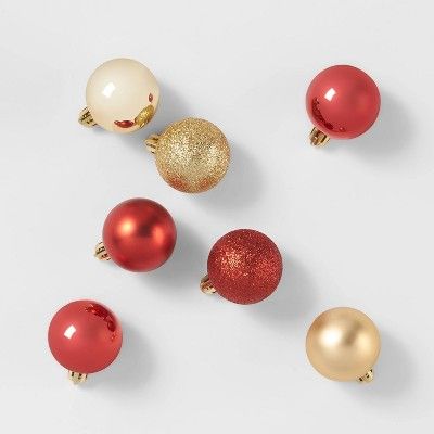 24ct/40mm Christmas Ornament Set Red & Gold - Wondershop™ | Target