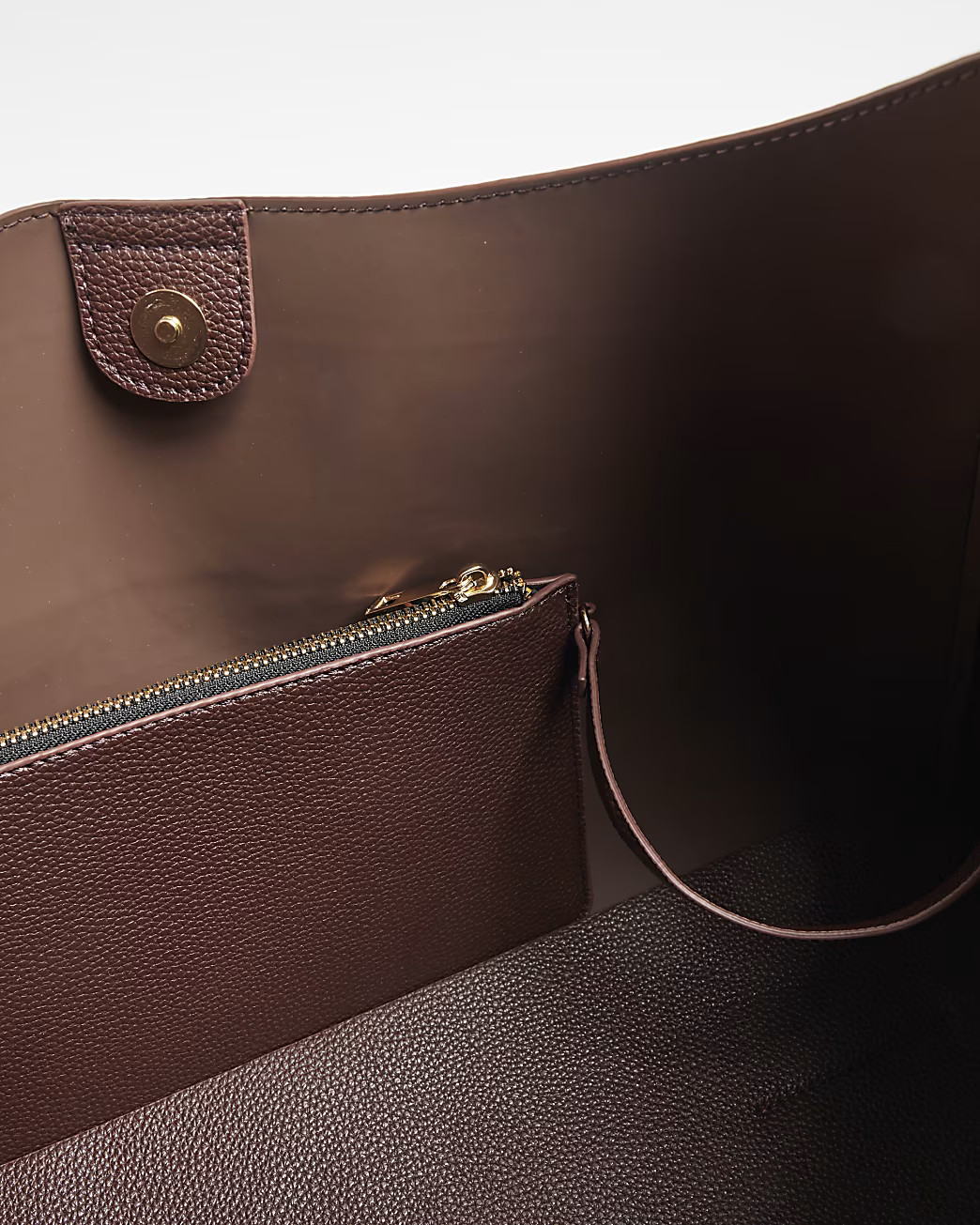 Brown Debossed RI Slouch Tote Bag Set | River Island UK & IE