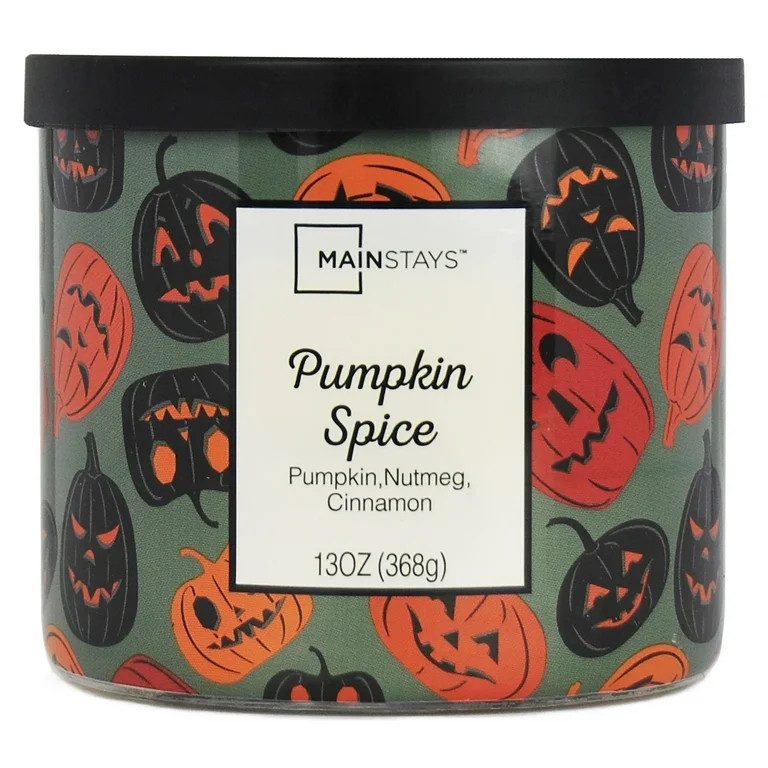 Mainstays Pumpkin Spice Halloween Candle, 13 ounce | Walmart (US)