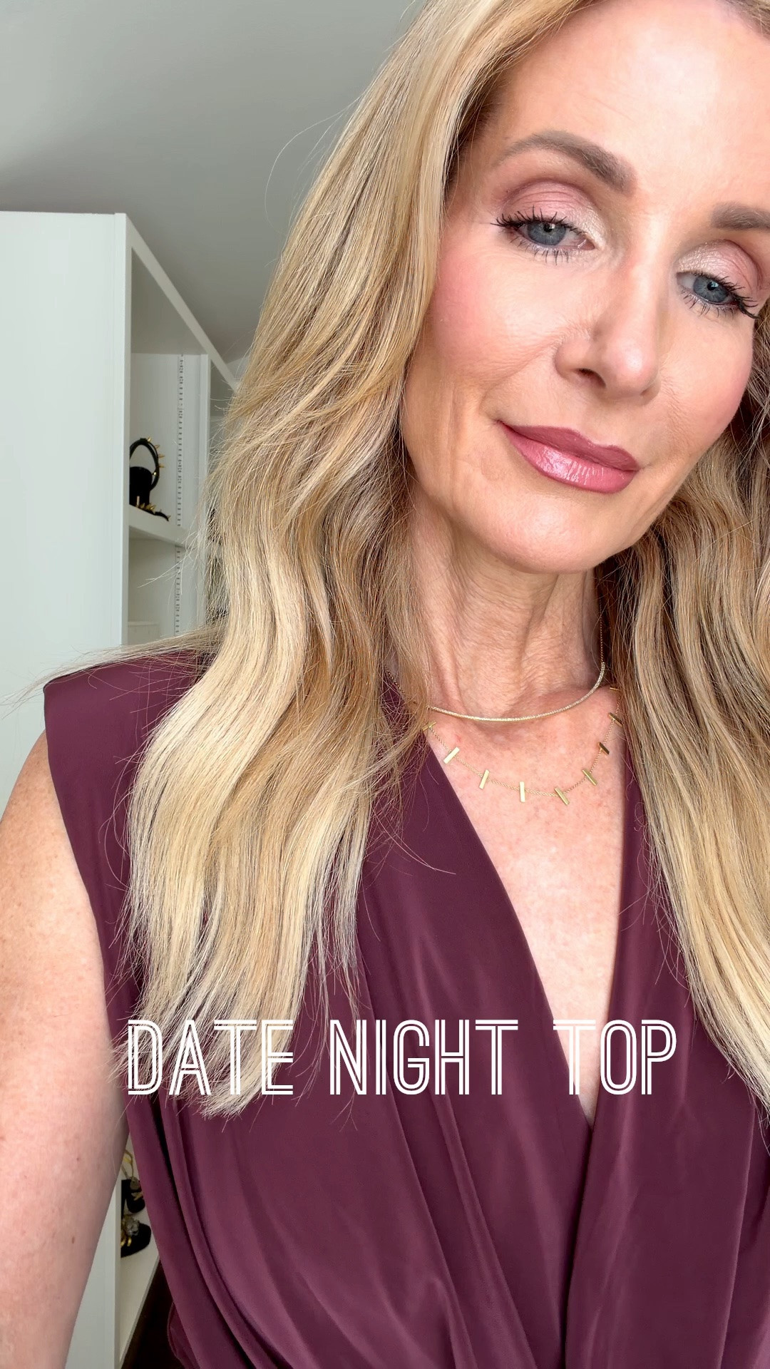 A rich burgundy top is one of the easiest ways to make denim feel more sophisticated for fall. I love how the draped silhouette defines the waist and pairs beautifully with these wide-leg jeans. I’m wearing an XS in the top and a 24 in the jeans. #LTKStyleTip #FashionOver40 #DenimOutfit
 

 #LTKootd #LTKSeasonal #LTKOver40