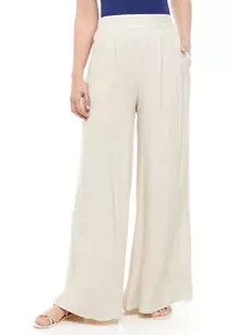 Women's Linen-Like Wide Leg Pants | Belk
