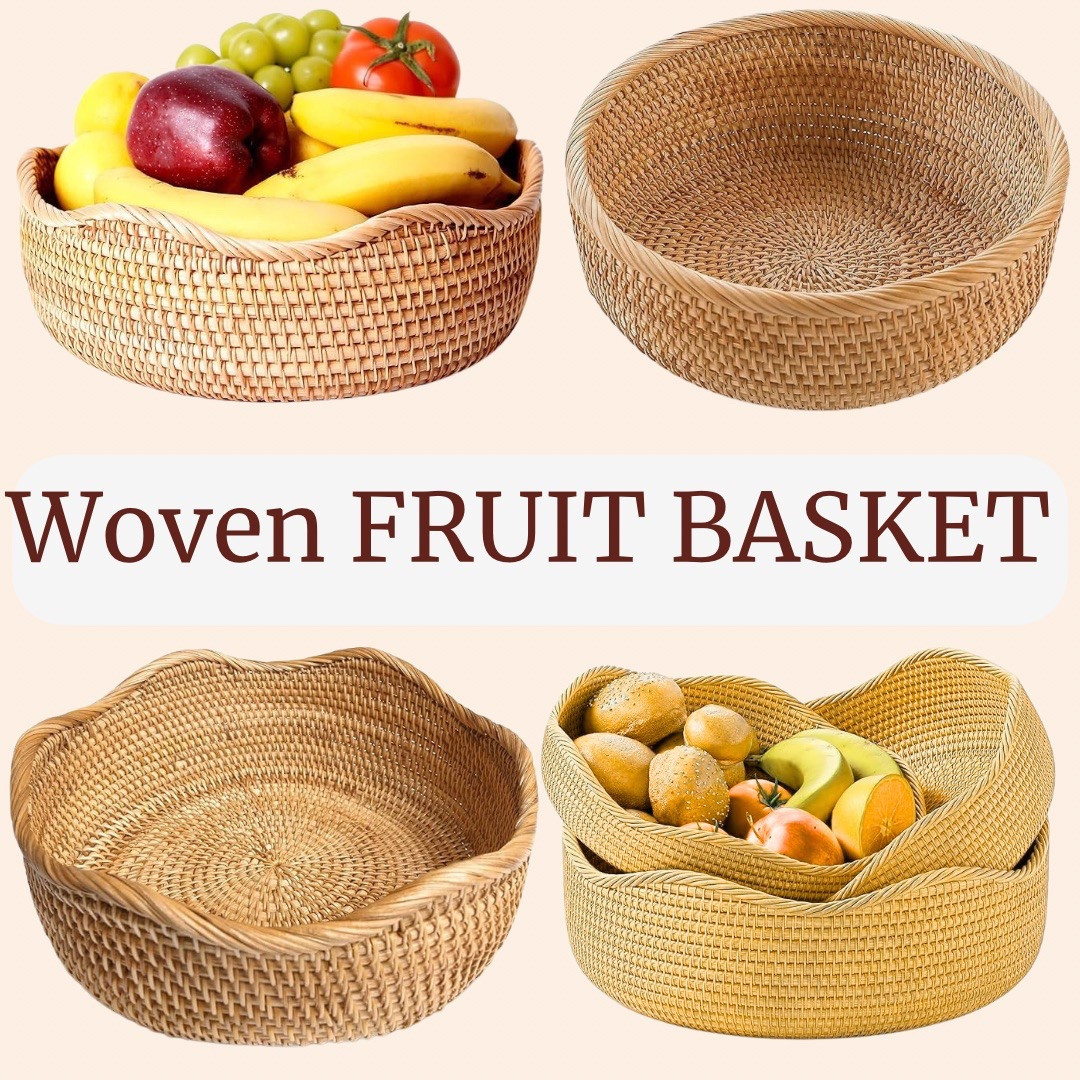 Elevate your home with these woven FRUIT BASKETS. These baskets are perfect for a decorative and also a useful style to your kitchen. Fruit Basket| Woven Basket | Vegetable Basket | Bread Basket Kitchen Basket 

#LTKFindsUnder50 #LTKHome #LTKGiftGuide