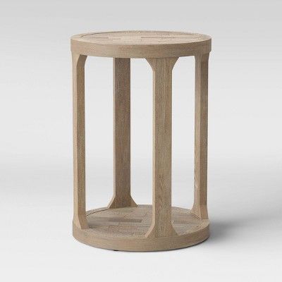 Castalia Round Accent Table Natural Wood - Threshold™ | Target