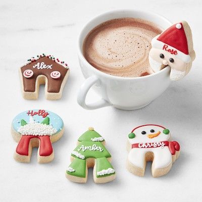 Holiday Cookie Mug Toppers, Set of 5 | Williams Sonoma | Williams-Sonoma