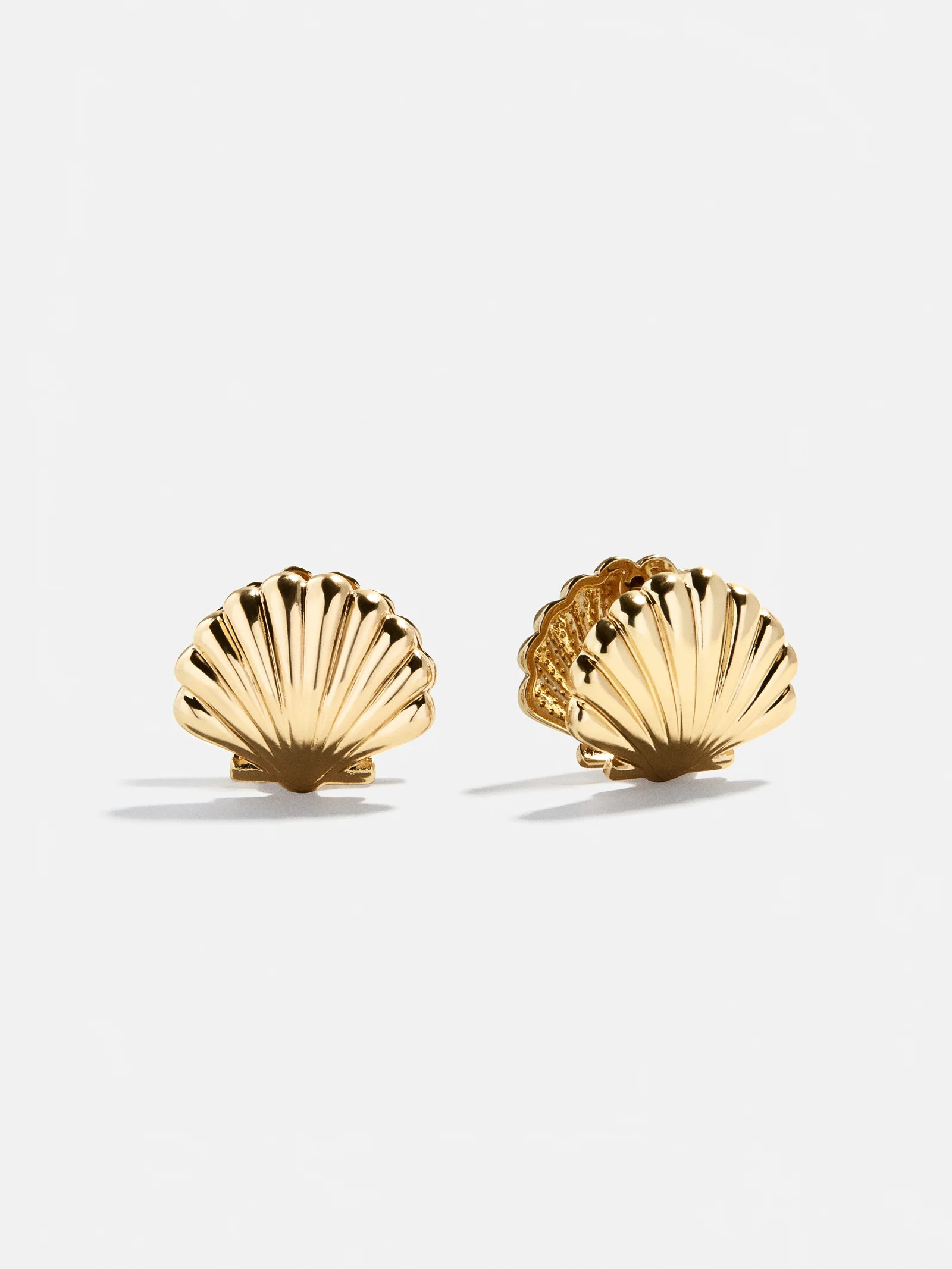 Halle Seashell Earrings - Gold | BaubleBar