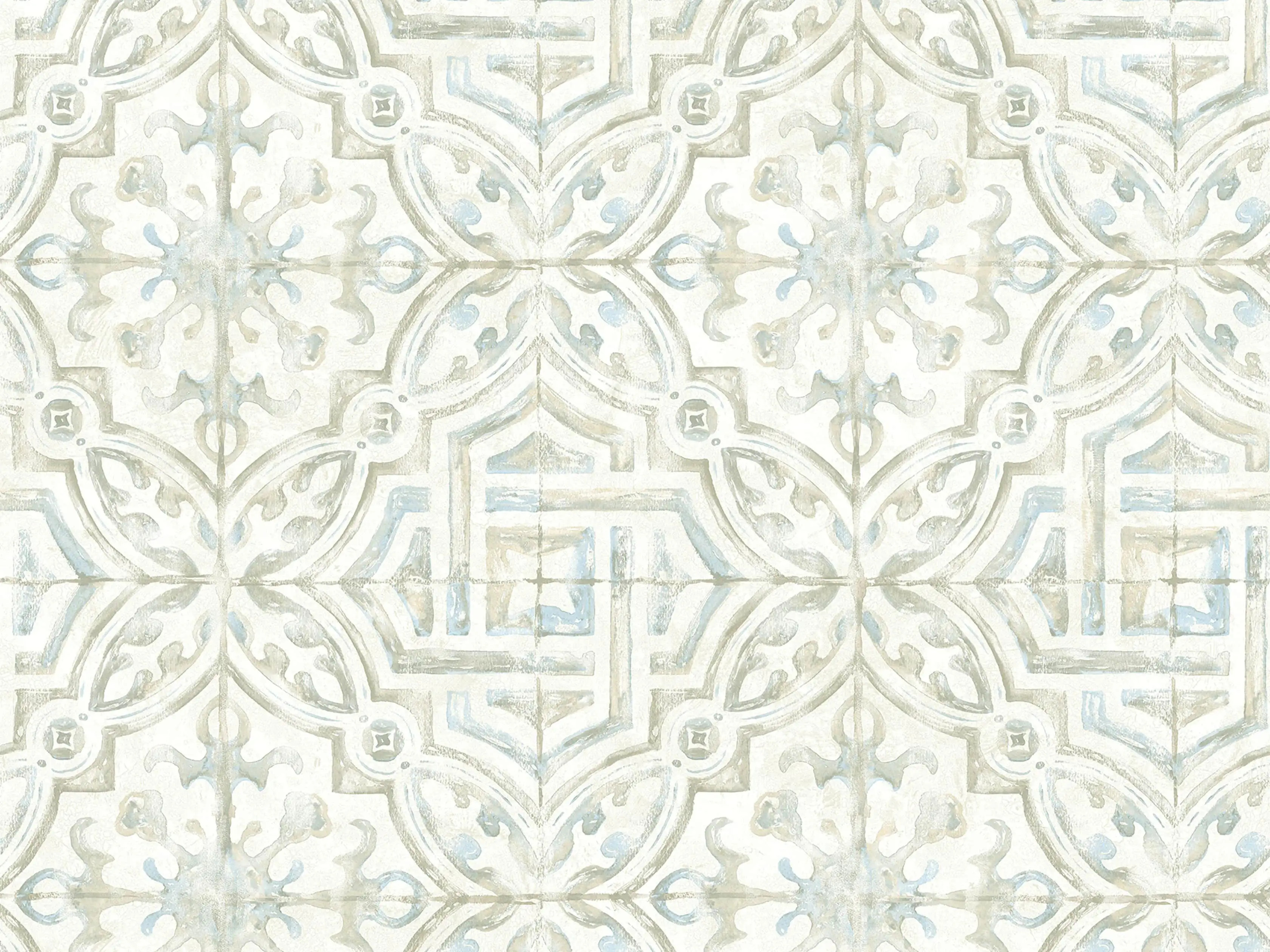 Arabesque Tile Wallpaper in Taupe | Arhaus