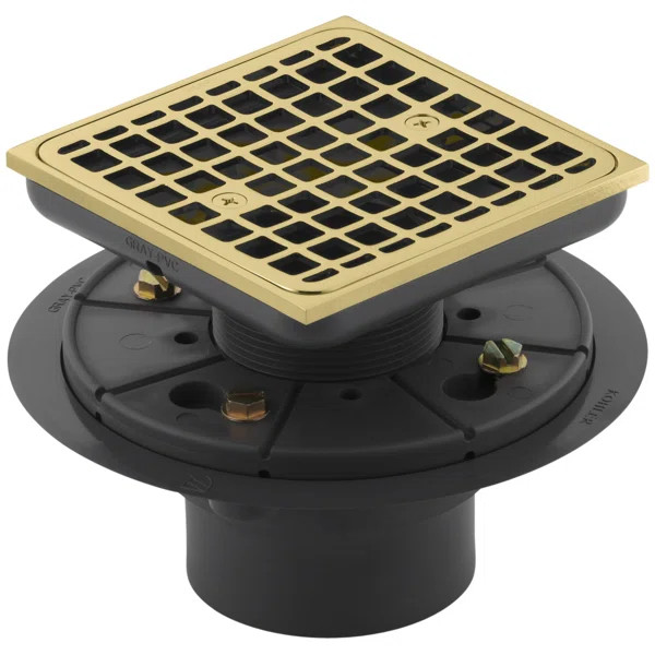 K-9136-PB Square Design Tile-In 3" Grid Shower Drain | Wayfair North America