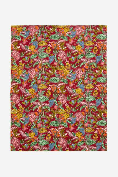 Linen-blend Tablecloth - Red/patterned - Home All | H&M US | H&M (US + CA)