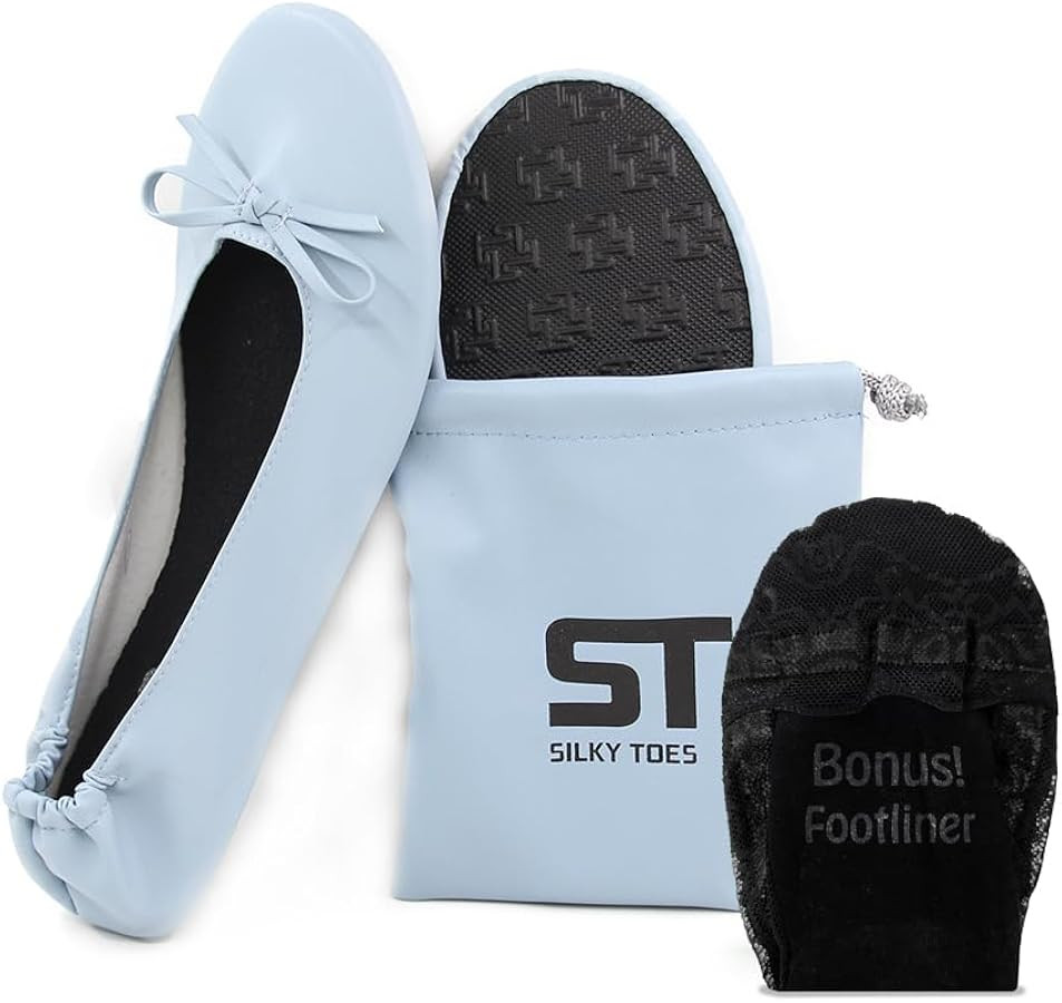 Silky Toes Foldable Flat Shoes for Women | Portable Ballet Flats for Weddings, Parties, Events, T... | Amazon (US)