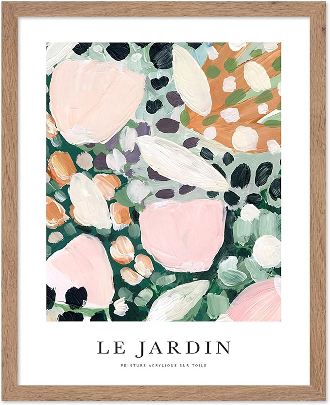 Poster Master Vintage Watercolor Poster - Abstract Print - Le Jardin, Acrylic, Flower Petals, Col... | Amazon (US)