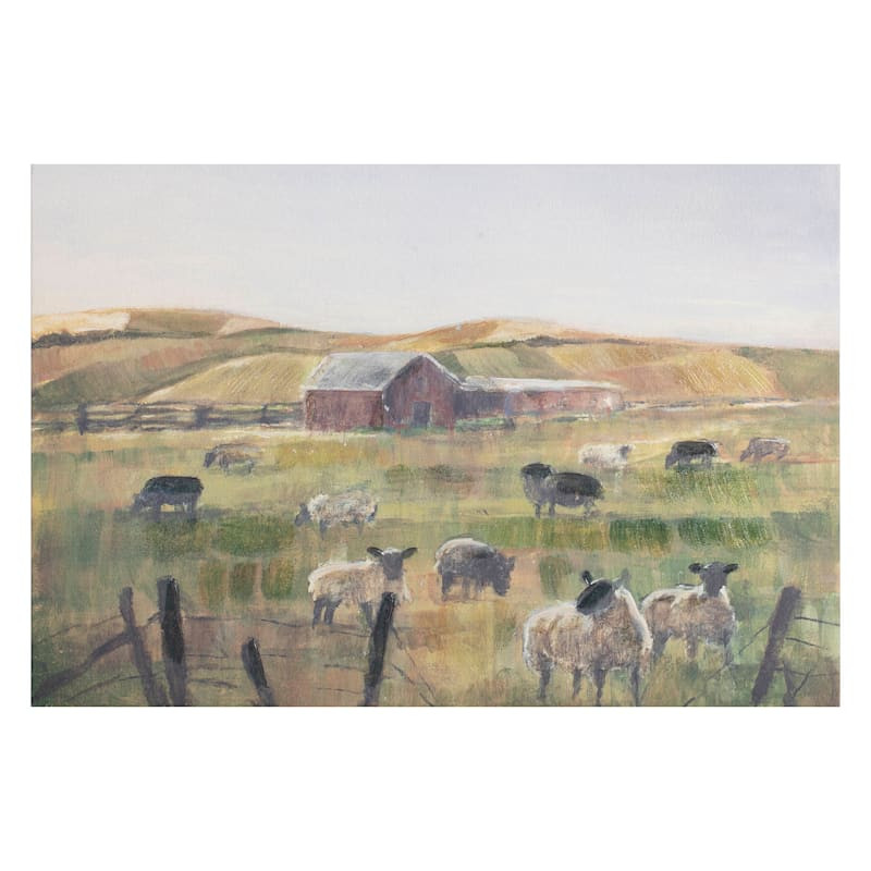 Sheep Canvas Wall Art, 36x24 | At Home