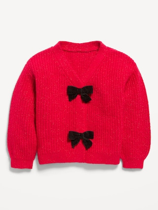 SoSoft Bow Cardigan Sweater for Toddler Girls | Old Navy (US)
