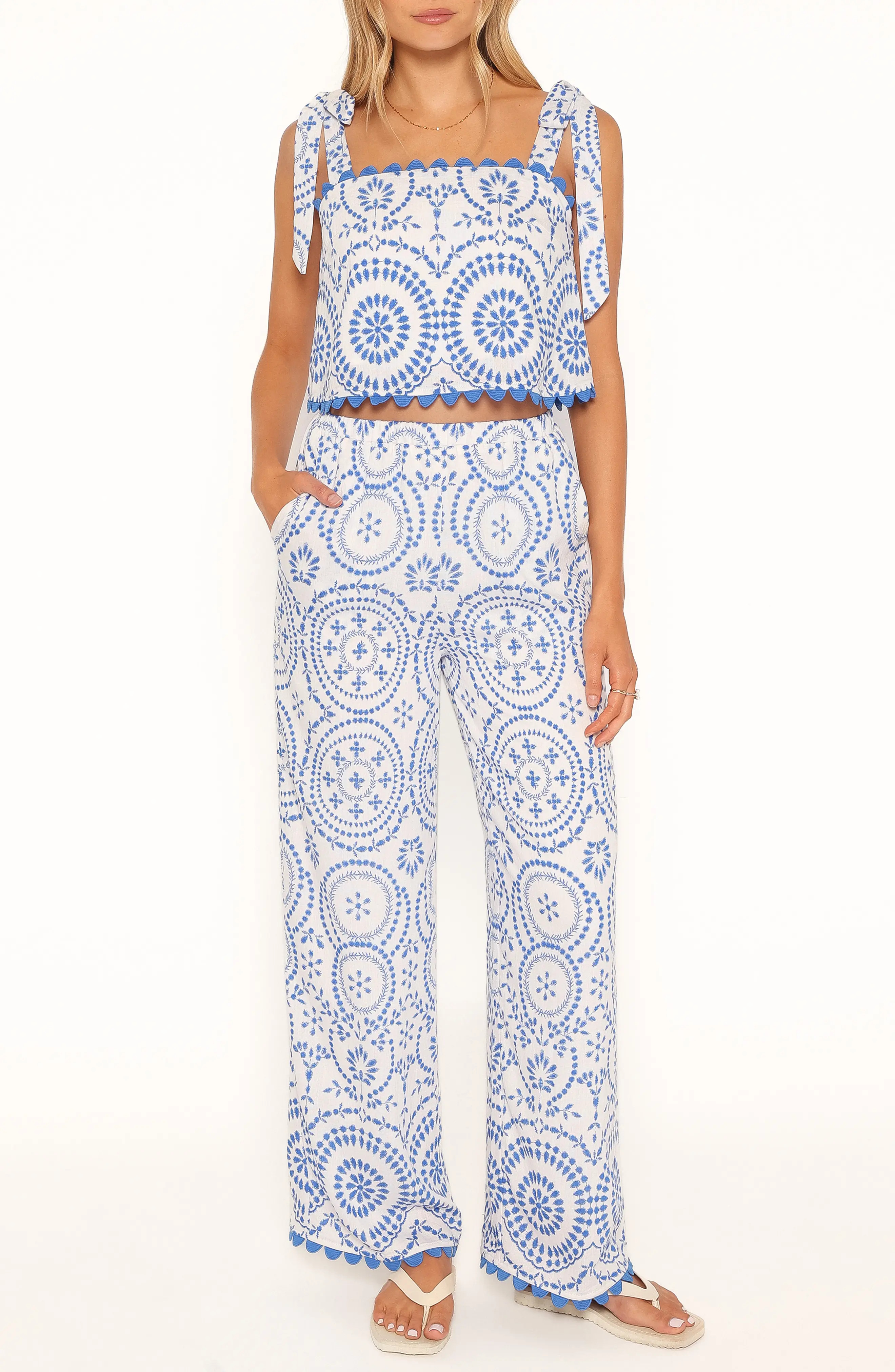 Petal & Pup Felicia Tile Print Top & Pants Set (Women) | Nordstrom | Nordstrom