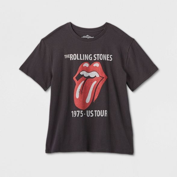 Women's Rolling Stones Short Sleeve Graphic T-Shirt - Black | Target