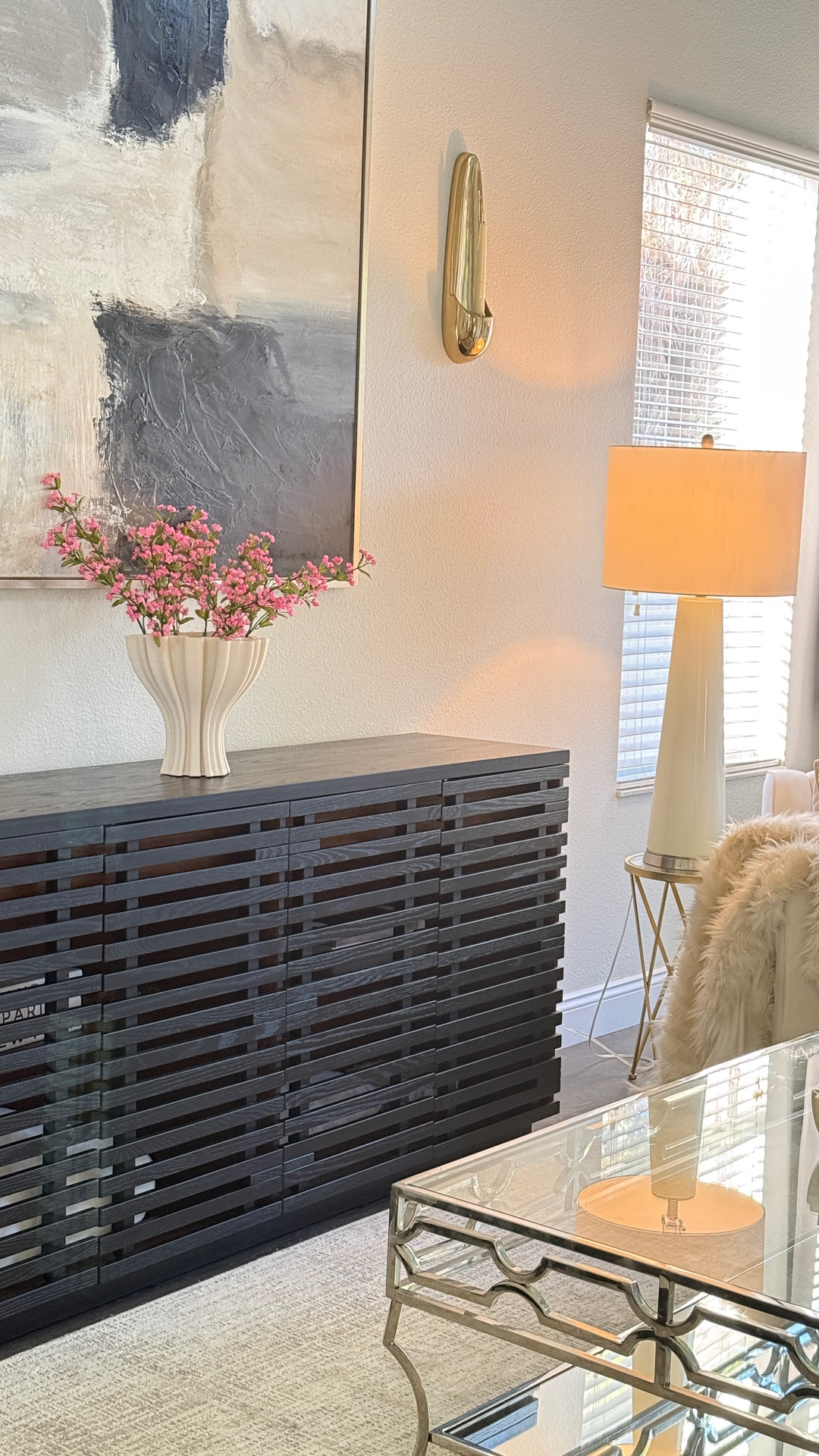 This beautiful sideboard from @hernest_official is just what we needed! It came fully assembled with tons of storage space….and we always need more storage, right?

✨ Ingrid 71" Sideboard, Black Oak (SKU8590) 
🔗 Shop through my link and enjoy up to $500 OFF SITEWIDE during the EASTER SALE!
#MyHernestHome #Hernest
