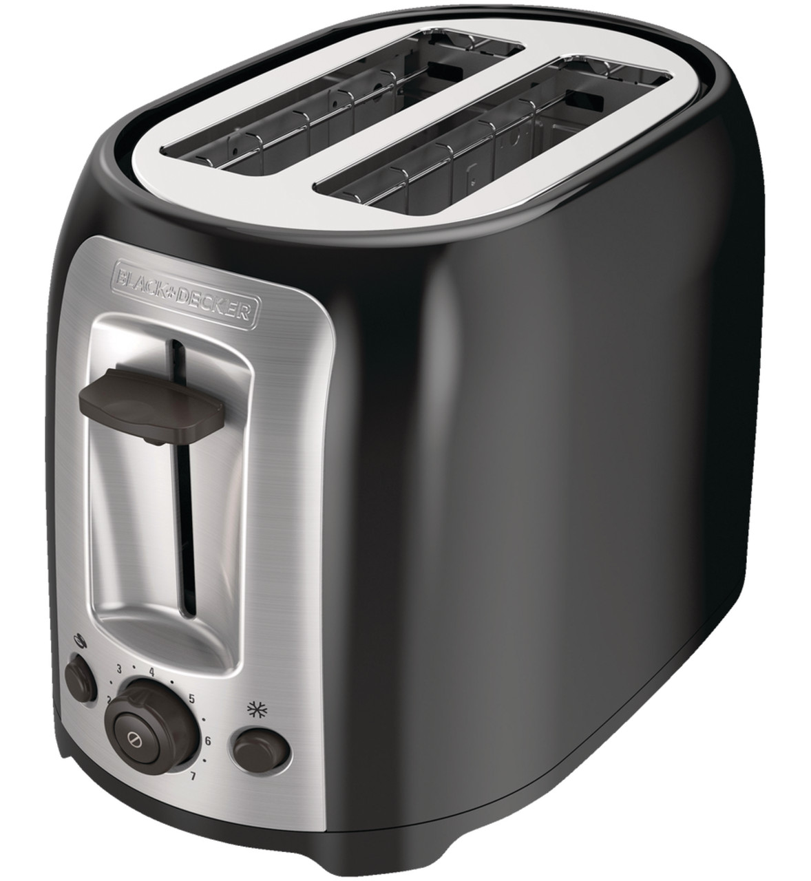 Black & Decker Extra Wide Slots Toaster w/ 7 Settings, Black, 2-Slices#043-2204-2 | Canadian Tire