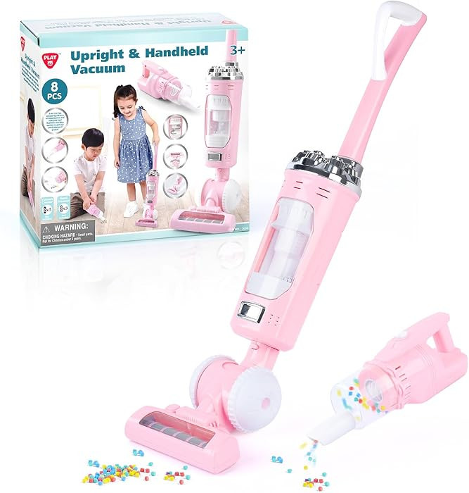 Kids Vacuum Cleaner Toy Set for Toddlers - 2PCS Toy Vacuum Sets for Toddlers 3+ Toddler Vacuum To... | Amazon (US)