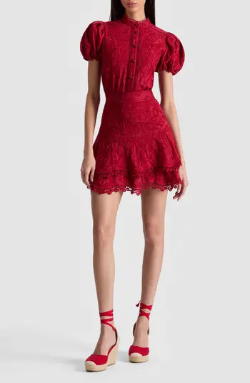 Loryn Embroidered Cotton Minidress | Nordstrom