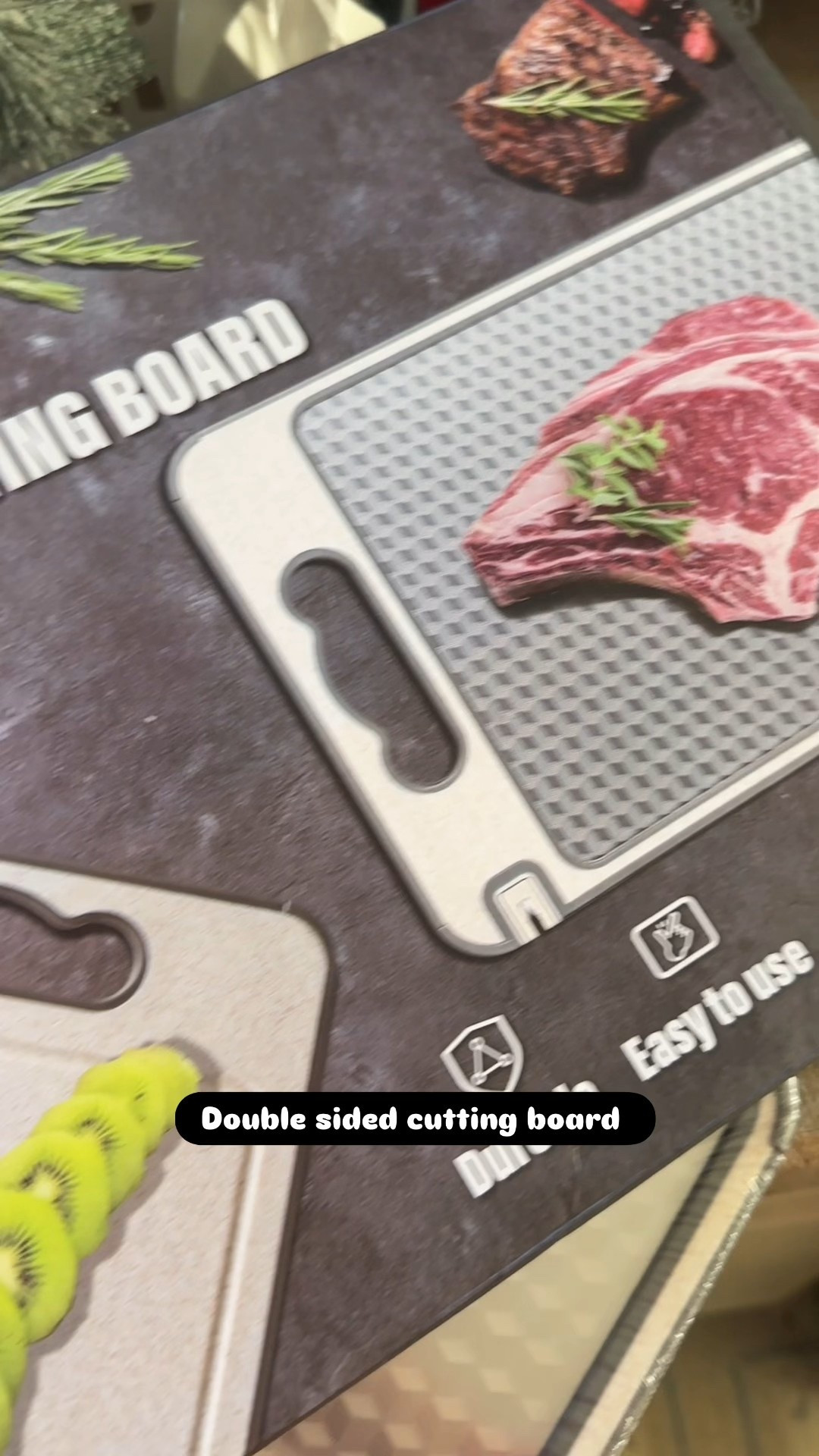 Double sided cutting board stainless steel. Easy to clean. It has  with a knife sharpener. 

#LTKGiftGuide #LTKfoodie #LTKHome