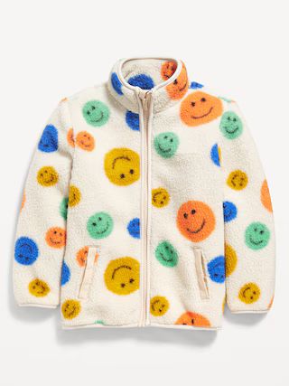 Printed Full-Zip Sherpa Jacket for Toddler Boys | Old Navy (US)