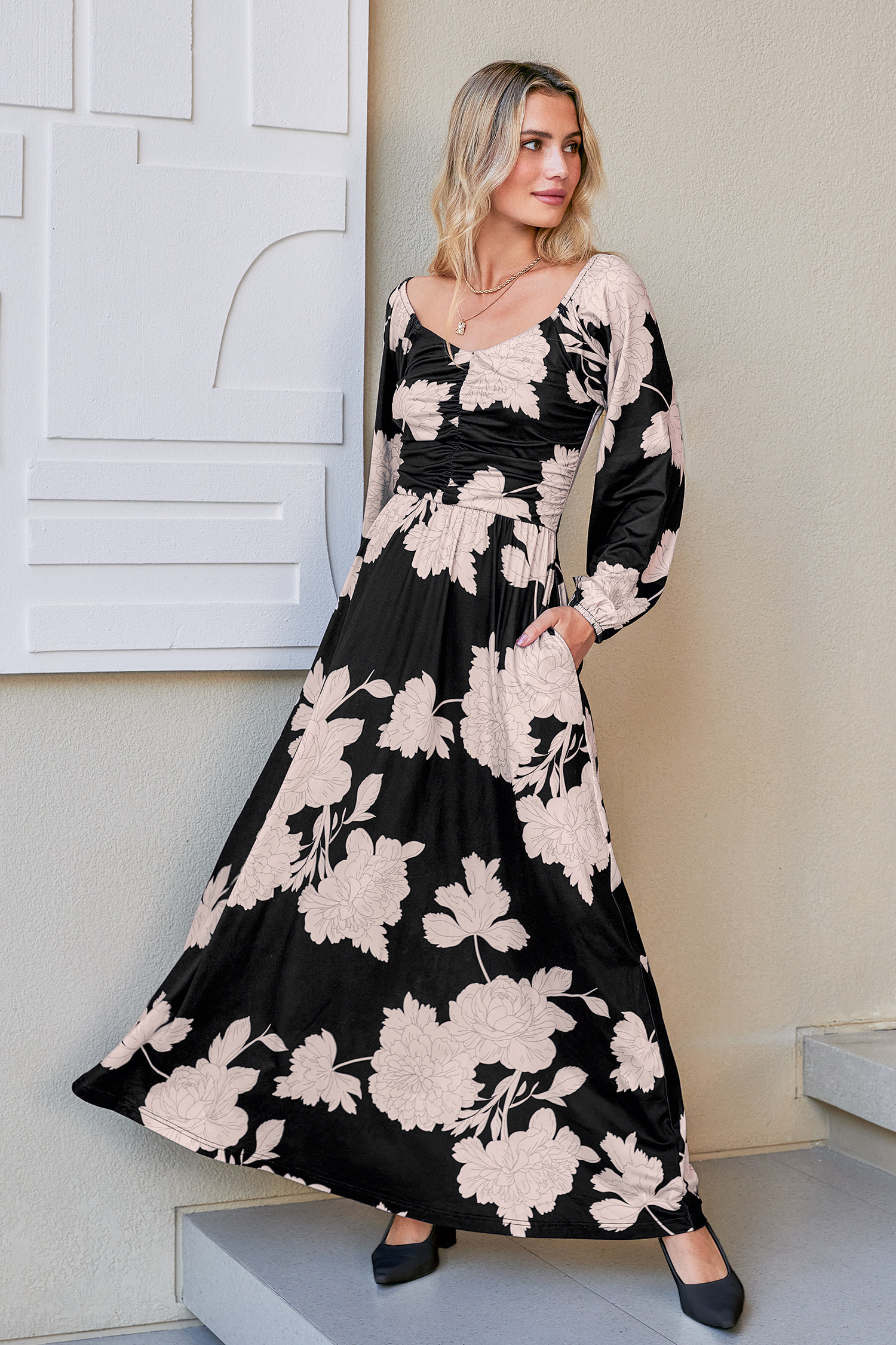 Still Blooming Floral Maxi Dress - M | Cupshe US