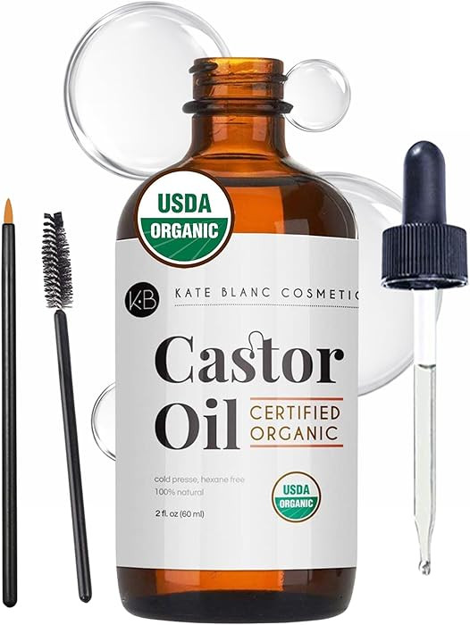 Kate Blanc Cosmetics Castor Oil Organic for Hair, Lashes, Face (2oz), 100% Pure, Cold Pressed, He... | Amazon (US)
