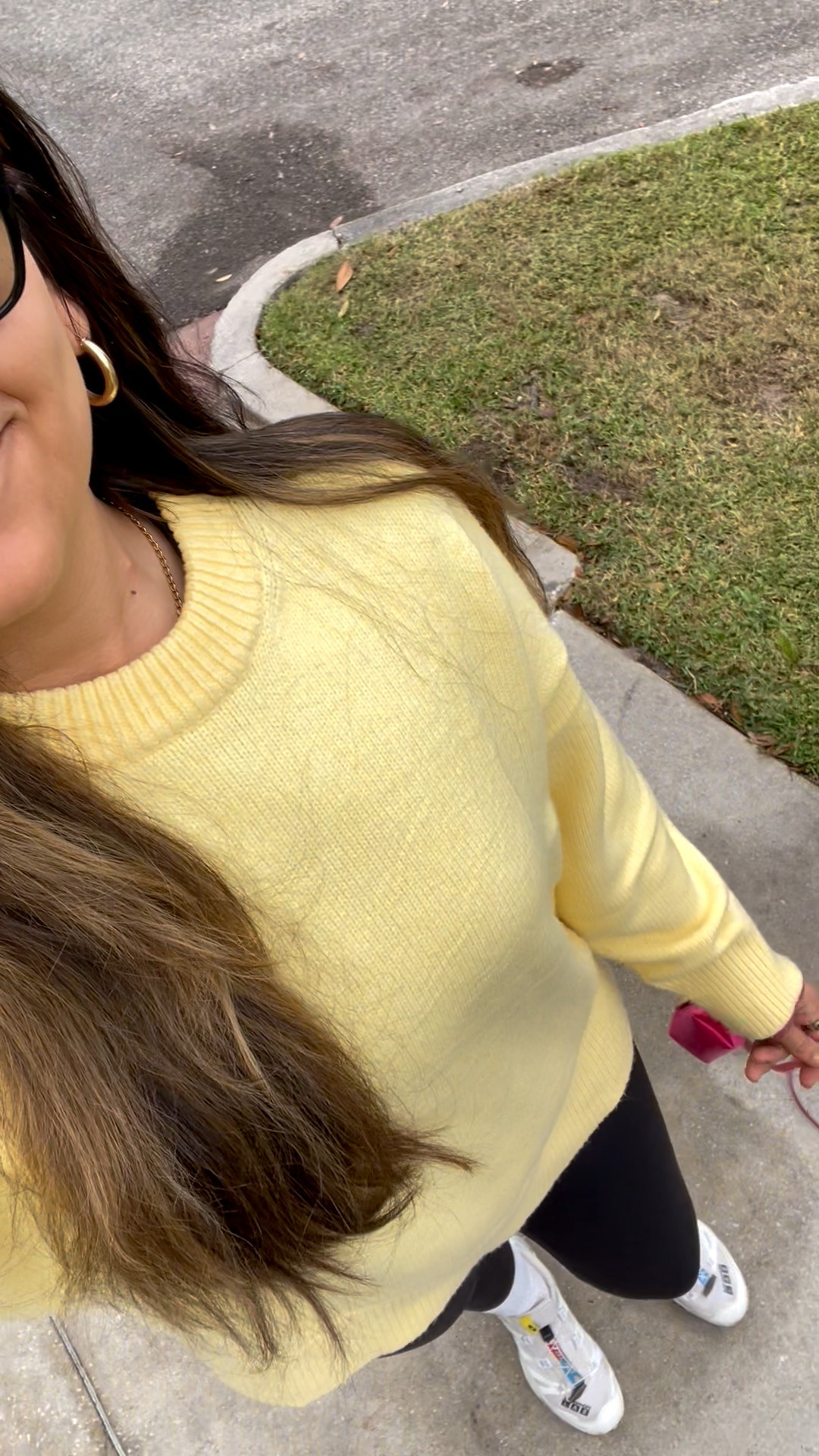 Buttery yellow is still THAT color, perfect throw over on chilly  morning walk in the softest buttery yellow sweater from Amazon, Lulu lemon leggings, soft socks from Target and my forever favorite solamon sneakers with the best dog stroller ever

#LTKShoeCrush #LTKFindsUnder100 #LTKActive