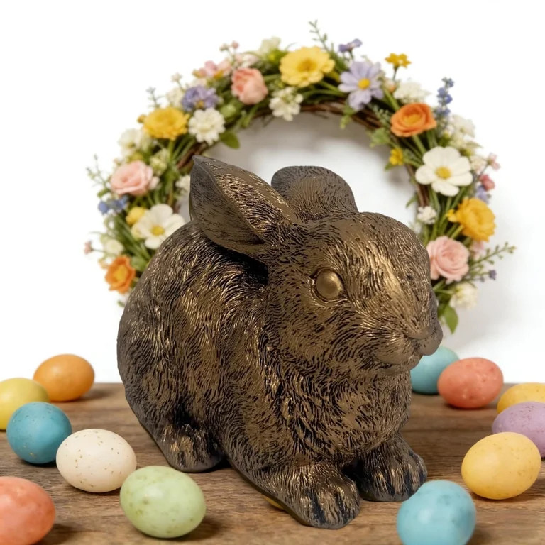 Resin Bunnies Easter Decorations, Bunny Easter Tabletop Home Decor, Vintage Rabbits Statues Anima... | Walmart (US)