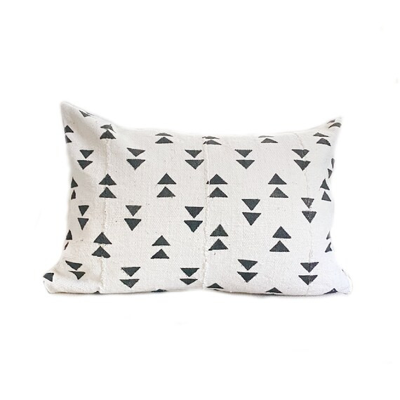 THE FLINT DEUCE  Authentic African Mudcloth Lumbar Pillow - Etsy | Etsy (US)