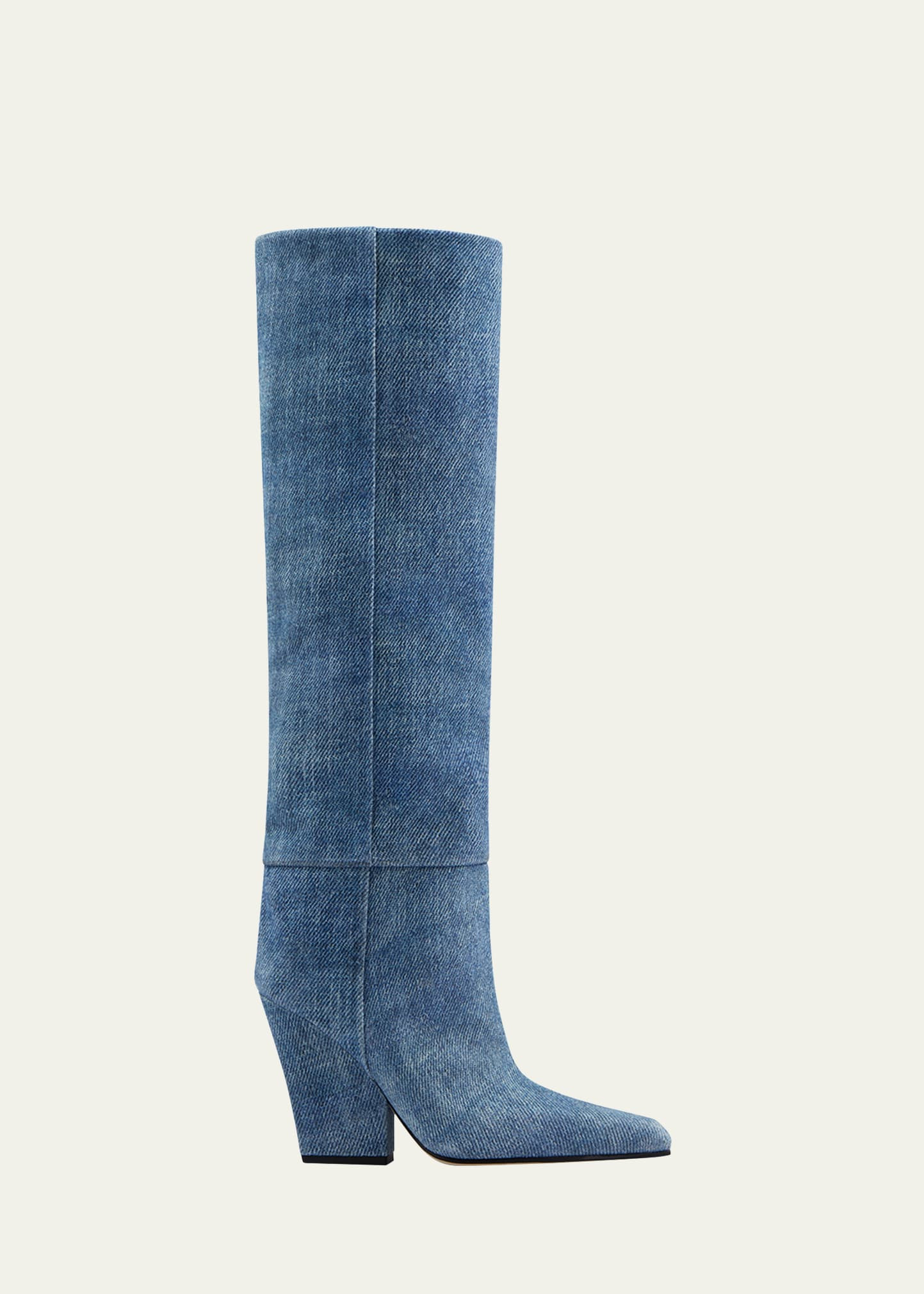 Jane Denim Effect Suede Knee Boots | Bergdorf Goodman