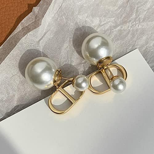 NA Earrings Earrings Classic Earrings Female CD Letter Size Pearl Light Luxury Retro Fashion Earr... | Amazon (US)