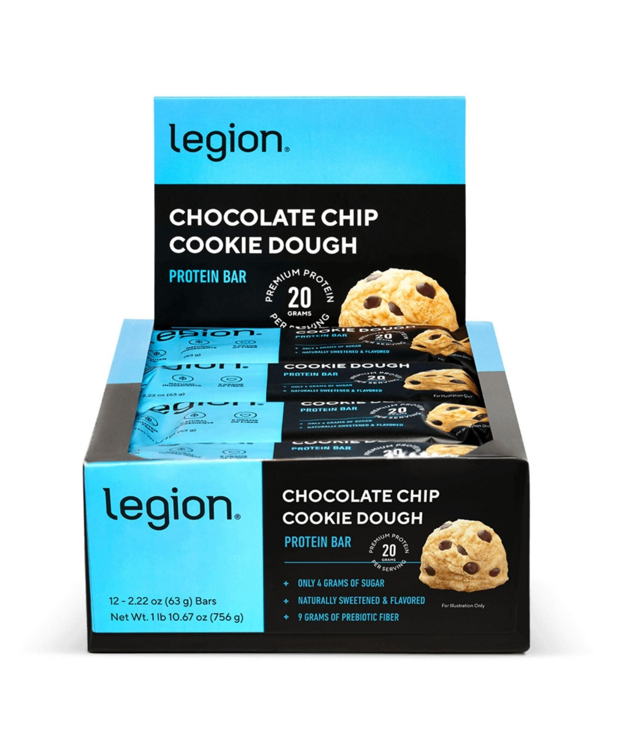 Natural High-Protein Bars - Peanut Butter & Jelly - Box of 12 - Chocolate chip cookie dough | Macy's