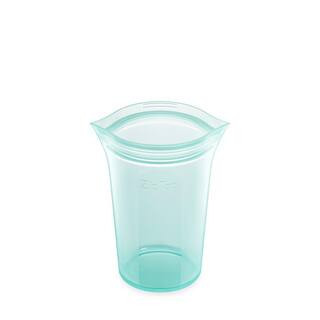 16 oz. Teal Reusable Silicone Medium Cup Zippered Storage Container | The Home Depot