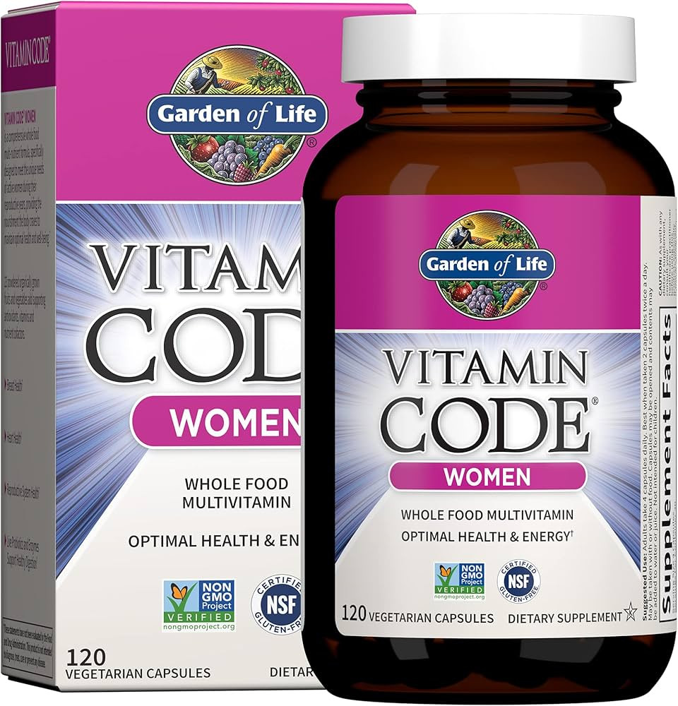 Garden of Life Multivitamin for Women, Vitamin Code Women's Multi - 120 Capsules, Whole Food Wome... | Amazon (US)