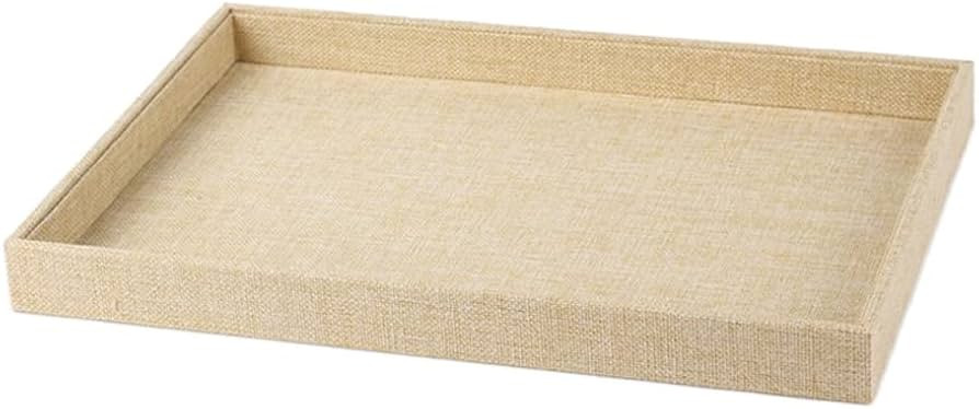 1 Piece Linen Jewelry Display Tray Jewelry Viewing Tray Stackable Jewelry Tray Showcase Organizer... | Amazon (US)