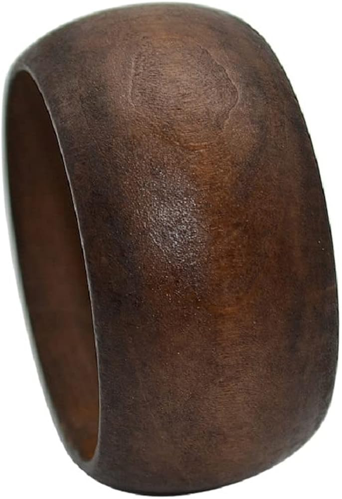 Boho Wooden Bracelet Multi-Colored Wide Chunky Bangle Bohemian Jewelry Wood Wristband for Women | Amazon (US)